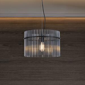 Searchlight Lampa wisząca Swizzle, możliwość ściemniania, aluminiowy / szary / cynkowy, salon / jadalnia, szkło