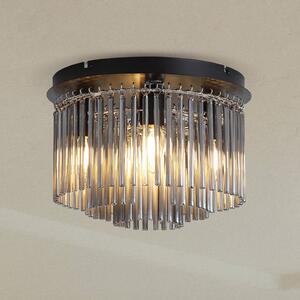 Searchlight Lampa sufitowa Swizzle, możliwość ściemniania, aluminiowy / szary / cynkowy, salon / jadalnia, szkło