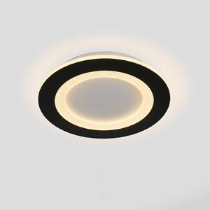 Searchlight Lampa sufitowa Ringo, możliwość ściemniania, czarny, salon / jadalnia, metal, nowoczesny