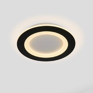 Searchlight Lampa sufitowa Ringo, możliwość ściemniania, czarny, salon / jadalnia, metal, nowoczesny