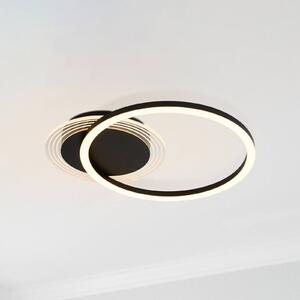 Searchlight Lampa sufitowa Contour, możliwość ściemniania, czarny, salon / jadalnia, metal, nowoczesny
