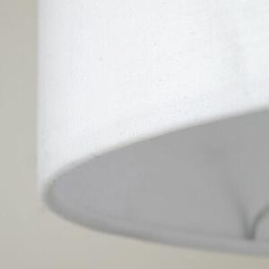 Lampa podłogowa TK Lighting UMBERTO 6637 biało-złota, klosz 50 cm, wys. 150 cm, E27, nowoczesna do salonu i sypialni