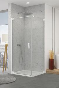 SanSwiss Cadura ścianka prysznicowa 90 cm boczna biały mat/szkło przezroczyste CAT10900907