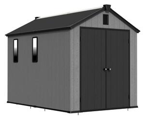 Plastikowy domek narzędziowy Mandal 1,9 x 2,85 m CoverTech antracyt