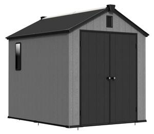Plastikowy domek narzędziowy Mandal 1,9 x 2,4 m CoverTech antracyt