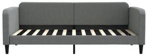 Sofa z materacem do spania, ciemnoszara, 90x200 cm, tkanina