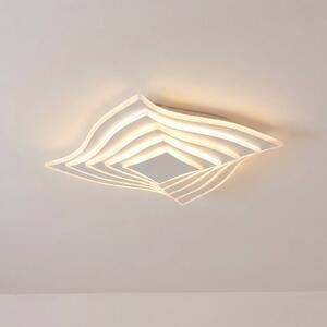 Lampa sufitowa LED Rebeka Lindby, możliwość ściemniania, biały / opal, salon / jadalnia, metal, nowoczesny