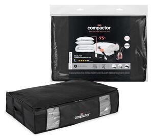 Czarny pojemnik na ubrania pod łóżko Compactor XXL Black Edition 3D, 145 l