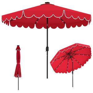 Parasol ogrodowy oświetleniem LED i regulacją nachylenia