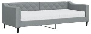 Sofa z materacem do spania, jasnoszara, 80x200 cm, tkanina