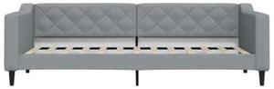 Sofa z materacem do spania, jasnoszara, 80x200 cm, tkanina