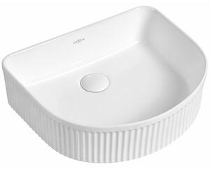 Mexen Grovo umywalka nablatowa ryflowana 40 x 35 cm, biała - 22304000