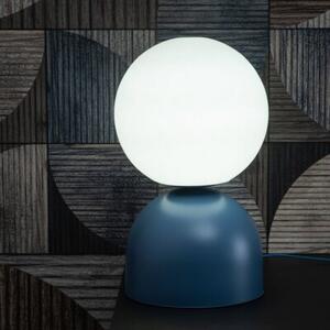 Lampka nocna stołowa TK Lighting MIKI NAVY BIG 11431 granatowo-biała, E27, 52 cm, włącznik na kablu