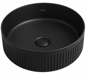 Mexen Grovo umywalka nablatowa ryflowana 35 x 35 cm, czarna mat - 22303585