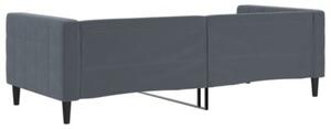 Sofa z funkcją spania, ciemnoszara, 90x200 cm, aksamit
