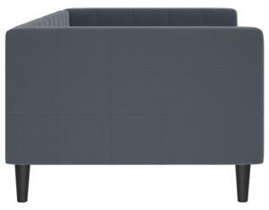 Sofa z funkcją spania, ciemnoszara, 90x200 cm, aksamit