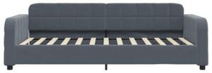 Sofa z funkcją spania, ciemnoszara, 100x200 cm, aksamit