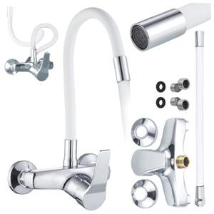 Bateria kuchenna HYDROSAN EBRO-WH-CH Chrom / Biały