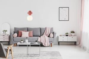 LATERA S lampa wisząca klosz biały czerwona ceramika 1xE14 wykończenie białe PND-94331-1S-RED