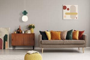 LATERA L lampa wisząca klosz biały zielona ceramika 1xE14 wykończenie białe PND-94331-1L-GRN