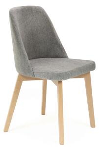 Szare krzesło drewniane do stołu dąb artisan L4-S79