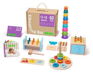 TookyToy Zestaw edukacyjny Montessori dla dzieci w wieku 13-18 miesięcy