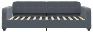 Sofa z materacem do spania, ciemnoszara, 90x200 cm, aksamit