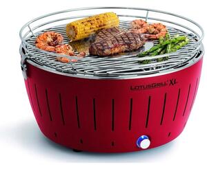 Grill ogrodowy węglowy LOTUSGRILL XL G-RO-435P Okrągły, bezdymny, termiczna obudowa, Czerwony