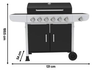 Grill ogrodowy gazowy RAVANSON GO-6 15.1 kW 38.5 x 74.8 cm