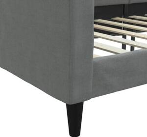 Sofa z funkcją spania, ciemnoszara, 100x200 cm, obita tkaniną