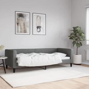 Sofa z funkcją spania, ciemnoszara, 80x200 cm, obita tkaniną