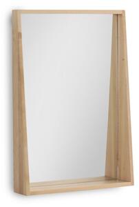 Lustro ścienne w ramie z drewna brzozowego Geese Pure, 65x45 cm