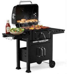 Grill ogrodowy węglowy KOLER Ember CH2 Zamykany, żeliwny ruszt, półki boczne, termometr