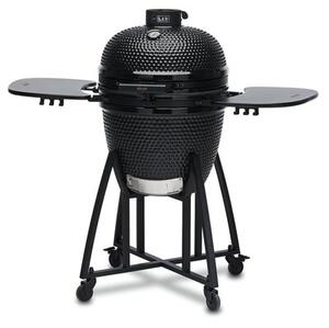 Grill ogrodowy ceramiczny węglowy KOLER Kamado EG21 Zamykany, okrągły, półki boczne, termometr, kółka