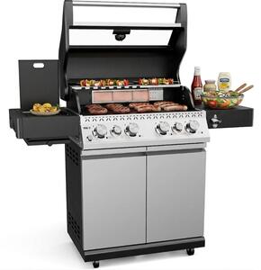 Grill ogrodowy gazowy KOLER Krone S1 Silver 21.6 kW 73 x 46 cm