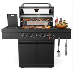 Grill ogrodowy gazowy KOLER Krone S3 Czarny 21.6 kW 74 x 47 cm