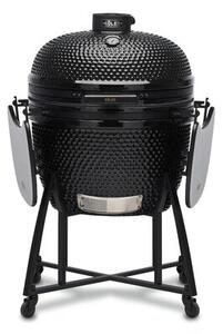 Grill ogrodowy ceramiczny węglowy KOLER Kamado EG26 Zamykany, na kółkach, termometr, półki boczne, żeliwny ruszt