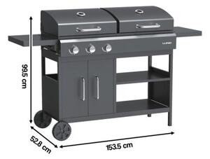 Grill ogrodowy gazowo-węglowy LUND 99649