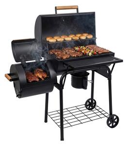 Grill ogrodowy węglowy LUND 99909 Zamykany, lokomotywa, wędzarnia, komin, termometr