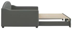 Sofa rozsuwana, ciemnoszara, 100x200 cm, tkanina