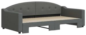 Sofa rozsuwana, ciemnoszara, 100x200 cm, tkanina