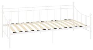 Białe metalowe łóżko jednoosobowe 90x200 cm - Lofi