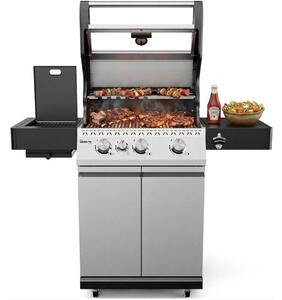 Grill ogrodowy gazowy KOLER Krone Compact Pro Srebrny 15.8 kW 60 x 46 cm