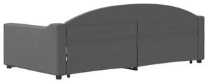 Sofa rozsuwana, ciemnoszara, 100x200 cm, tkanina