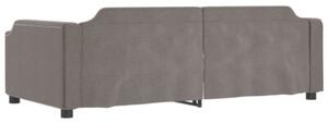 Sofa z funkcją spania, kolor taupe, 90x200 cm, obita tkaniną