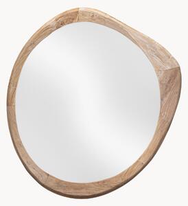 Lustro ścienne z ramą z drewna tekowego Humble