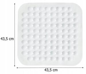 Mata antypoślizgowa Sepio 43,5x43,5 pod prysznic brodzik do wanny biała kwadrat