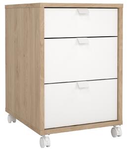 Kontenerek na kółkach 3 szuflady Sign jackson hickory/biały mat