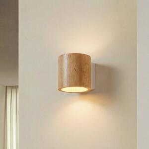 Kinkiet Ara SOLLUX LIGHTING, możliwość ściemniania, jasne drewno, salon / jadalnia, drewno, nowoczesny