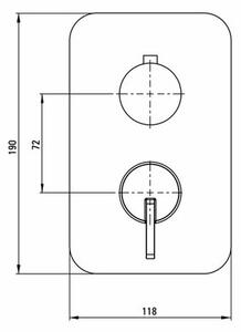 Element zewnętrzny Boxa DEANTE Silia BXY DQSM Titanium